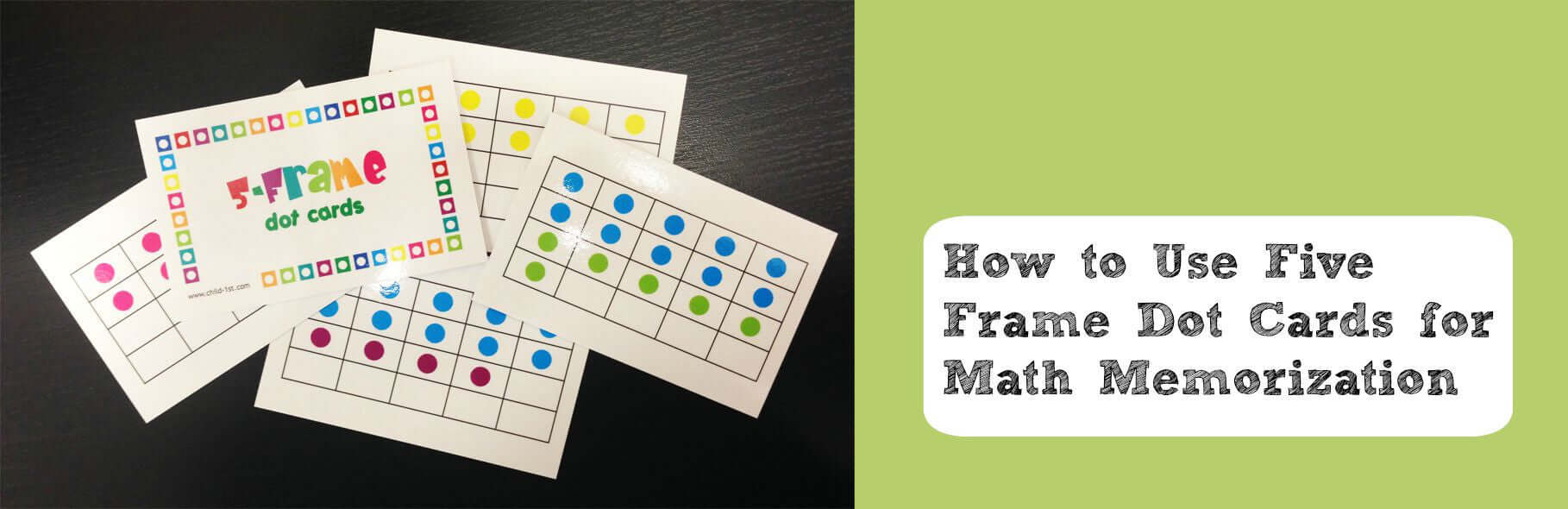 How to Use Five Frame Dot Cards for Math Memorization