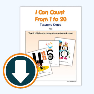 I Can Count from 1 to 20 Teaching Cards