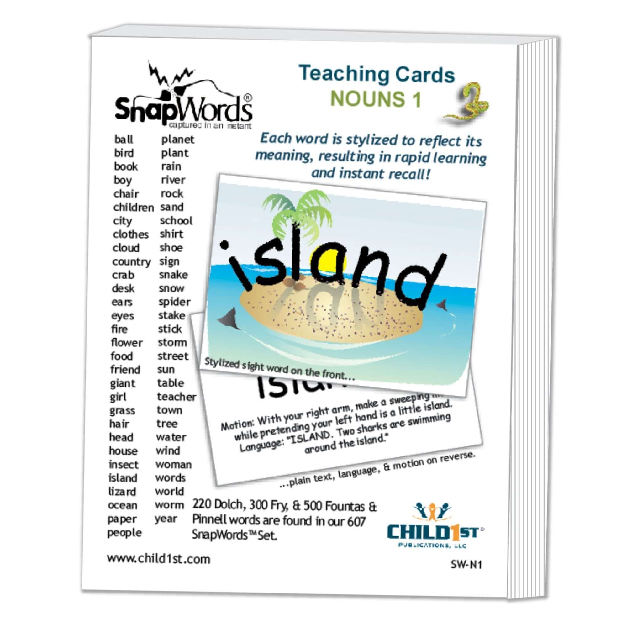 SnapWords® Nouns List 1 Teaching Cards