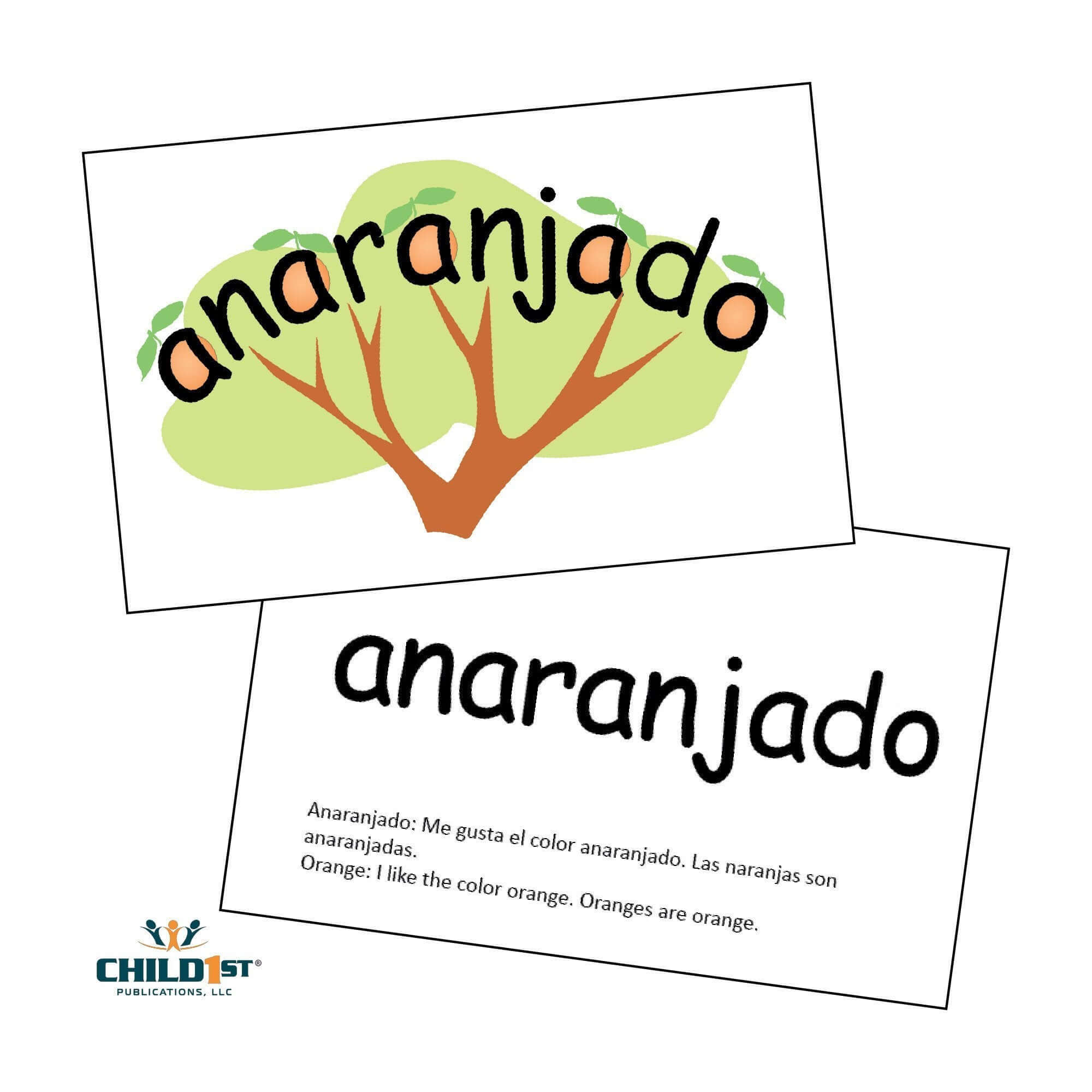 SnapWords® Spanish Teaching Card ANARANJADO