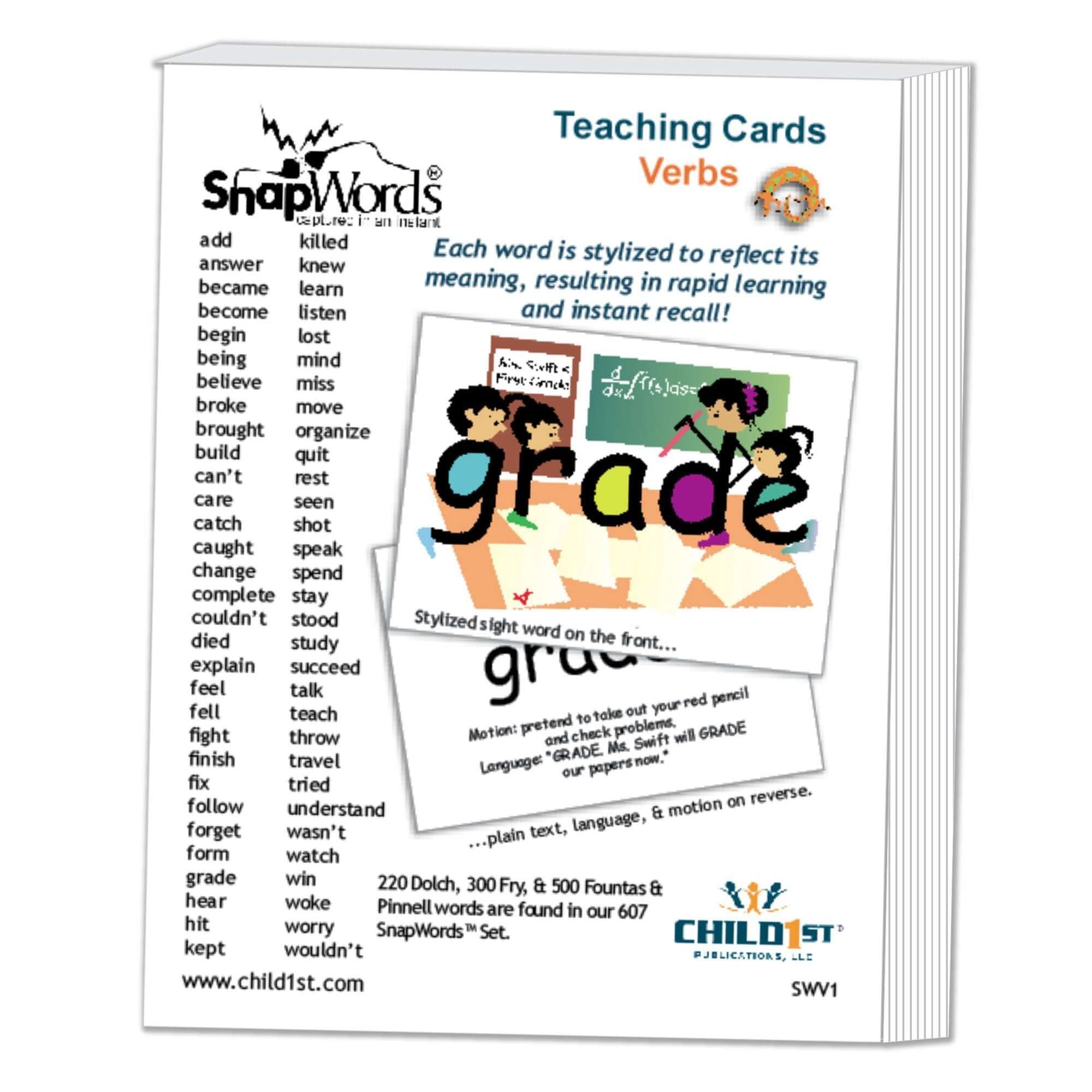 SnapWords® Verbs Teaching Cards