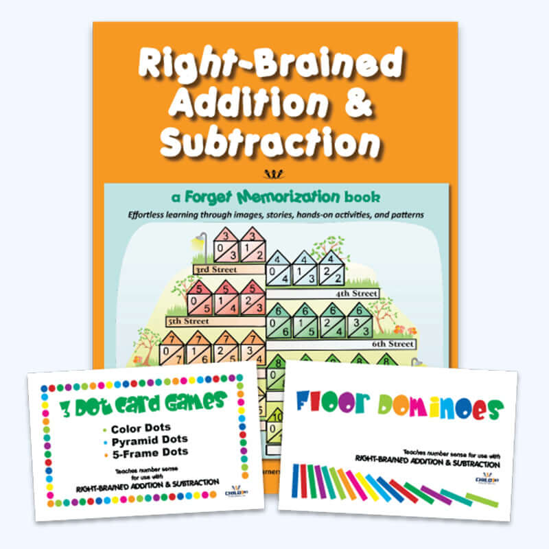 Right-Brained Addition & Subtraction Book and Games - Child1st Publications
