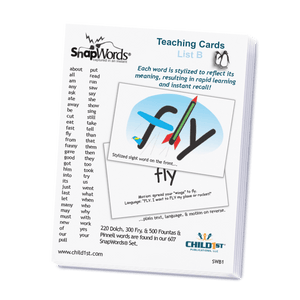 SnapWords List B Teaching Cards