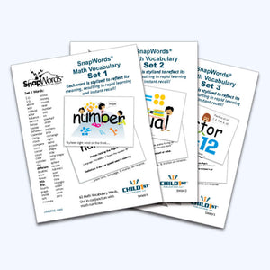 SnapWords® Math Vocabulary Kit - Child1st Publications