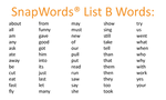 Load image into Gallery viewer, SnapWords List B Words
