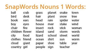 SnapWords Nouns 1 Words