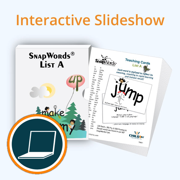 SnapWords® List A Teaching Cards