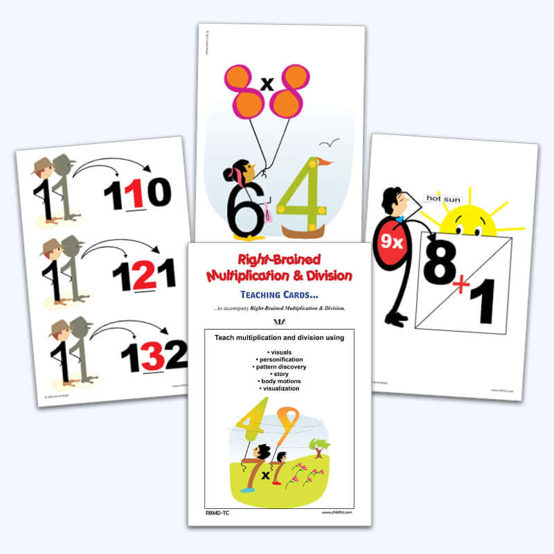 Right-Brained Multiplication & Division Teaching Cards - Child1st Publications